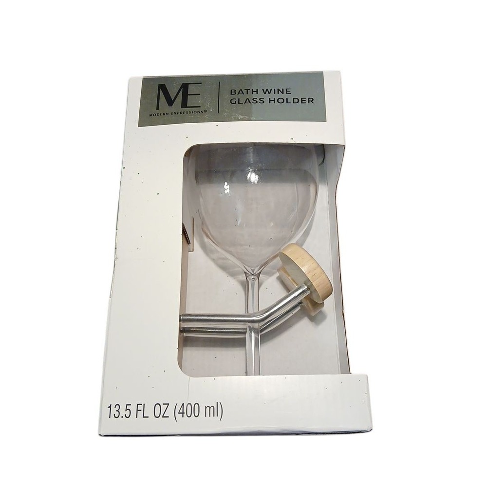 ME Modern Expressions Bath Max. 13.5 fl oz Wine Glass Holder Item #625533 NIB